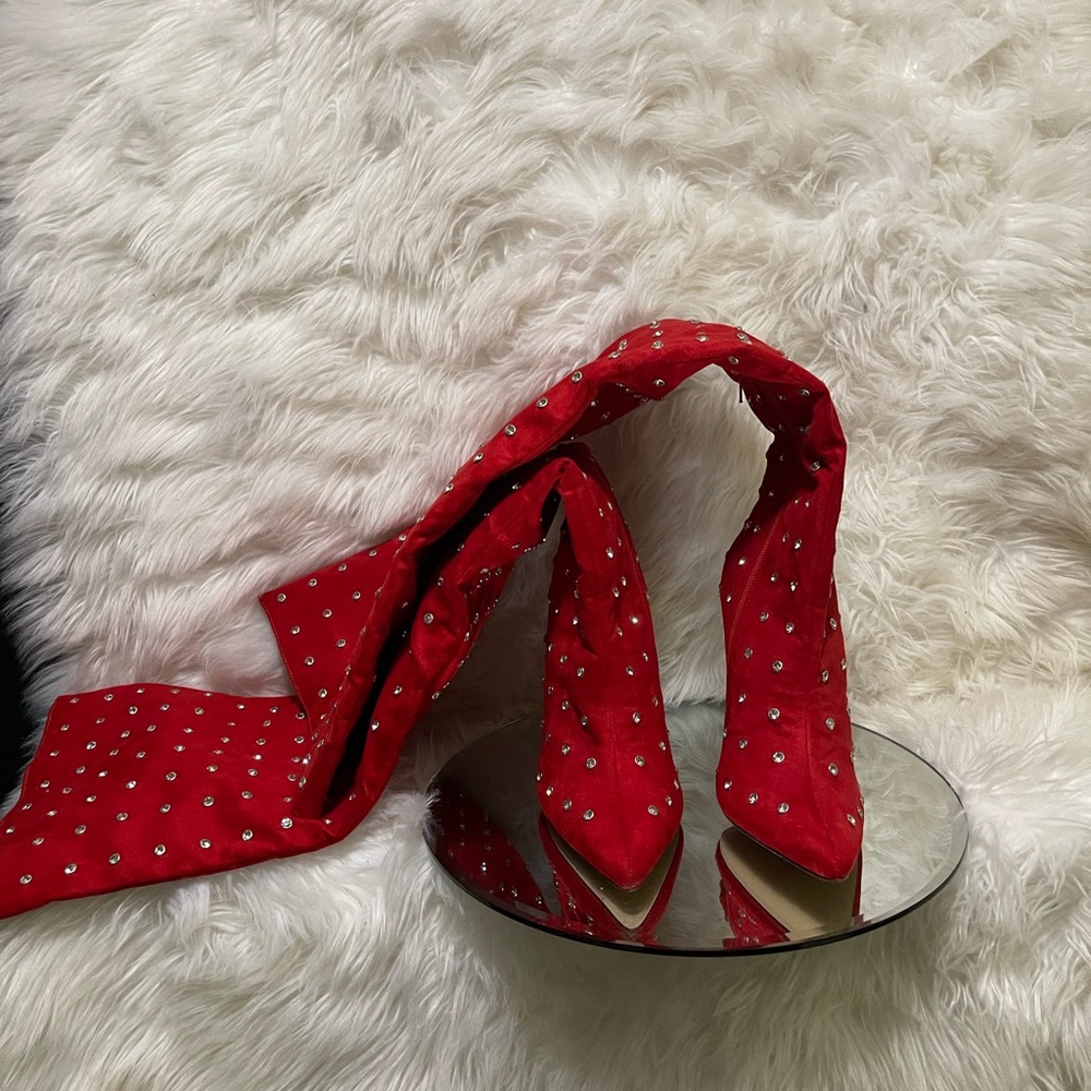 Thigh high stiletto boots size 9